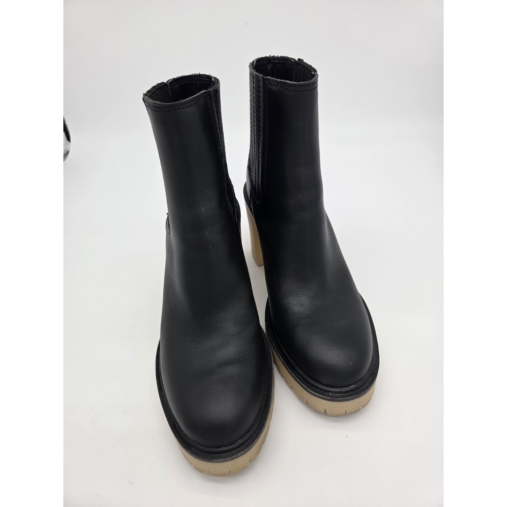 Dolce Vita Women's Leather 8.5 Caster Boot Black Platform Chunky Whimsigoth - Picture 2 of 6